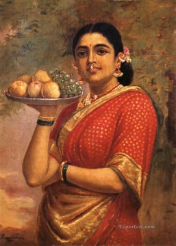 Raja Ravi Varma Painting - Raja Ravi Varma The Maharashtrian Lady